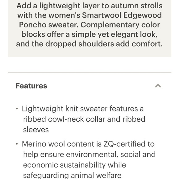 Smartwool Women's Edgewood Poncho Sweater in Twilight Blue Heather XS - Picture 8 of 9
